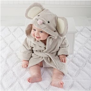 toalla para bebé con forma de ratón